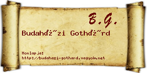 Budaházi Gothárd névjegykártya